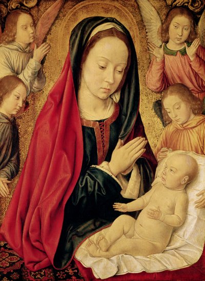 The Virgin and Child Adored by Angels by Master of Moulins